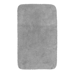 Tapis de bain doux gris clair coton 60x100