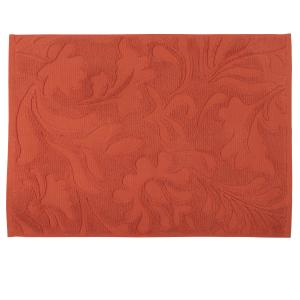 Tapis de bain en coton biologique motifs terracotta 100x150