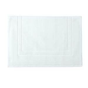 Tapis de bain en coton blanc 60x90