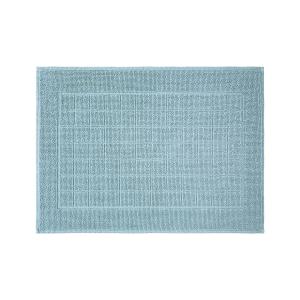 Tapis de bain en  coton bleu 60 x 90 cm