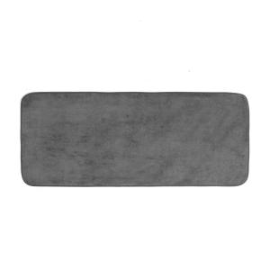 Tapis de bain grande taille gris anthracite 50 x 120 cm