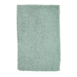 Tapis de bain mèche uni en Polyester Vert 50x80 cm