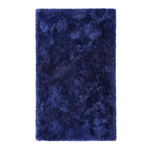 Tapis de bain microfibre antidérapant bleu marine 80x150