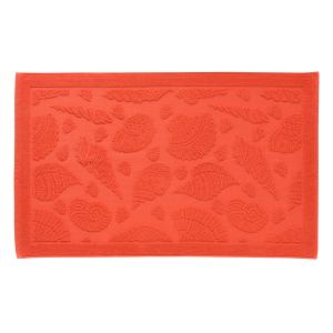 Tapis de bain orange 50x80 en coton