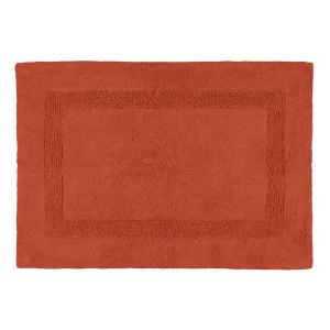 Tapis de bain terracotta en coton 50 x 80 cm