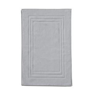 Tapis de bain uni 60x90cm 100% Coton - Gris clair