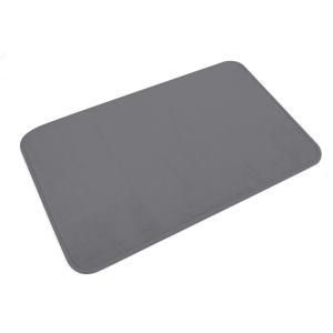 Tapis de bain uni en microfibre microfibre anthracite 75x45