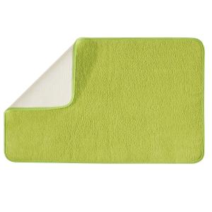 Tapis de bain uni en polyester anis 50x80cm