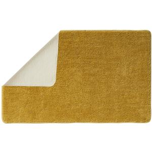 Tapis de bain uni en polyester miel 50x80cm