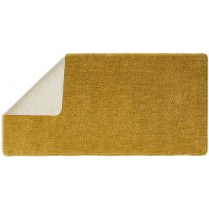 Tapis de bain uni en polyester miel 60x120cm