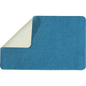 Tapis de bain uni en polyester pacifique 50x80cm