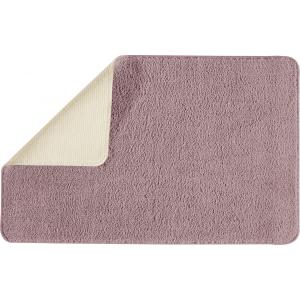 Tapis de bain uni en polyester parme 50x80cm