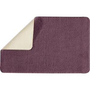 Tapis de bain uni en polyester violine 50x80cm