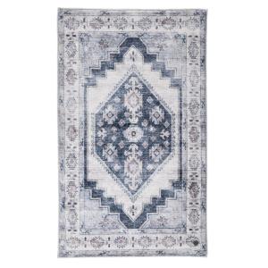 Tapis de bain vintage imprimé à la machine gris 60x100 cm