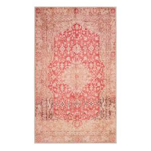 Tapis de bain vintage tons de rouge 60x100