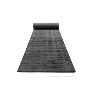 Tapis de couloir à poil ras effet soie anthracite  80x230