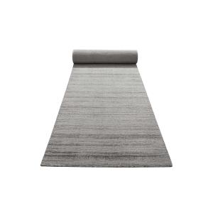 Tapis de couloir à poil ras effet soie gris clair 80x400