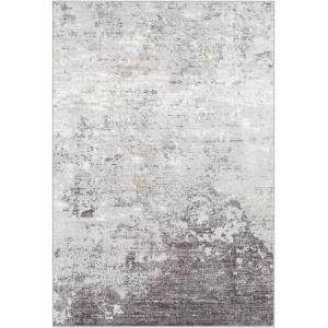 Tapis de Couloir Abstrait Moderne Gris/Blanc 80x220