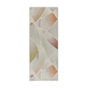 Tapis de couloir abstrait multicolore / beige 80x200 cm