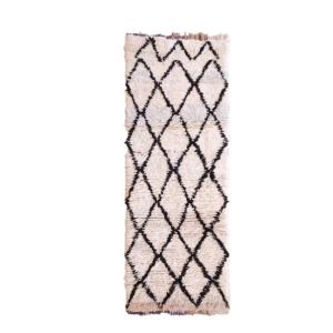 Tapis de couloir berbere marocain pure laine beige 75 x 202…