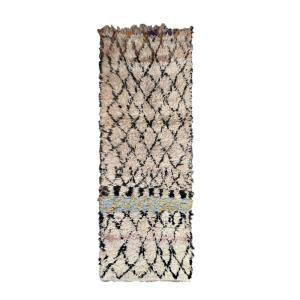 Tapis de couloir berbere marocain pure laine beige 89 x 247…