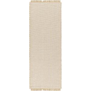 Tapis de Couloir Bohème en Jute Marron Clair/Taupe 80x220