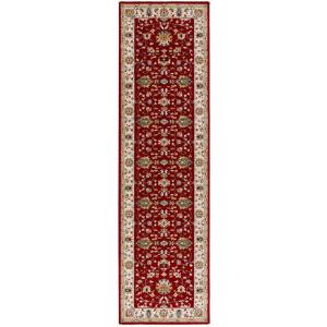 Tapis de couloir de style classique, rouge, 67x250 cm