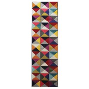 Tapis de couloir design multicolore
