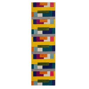 Tapis de couloir design multicolore 66x230 cm