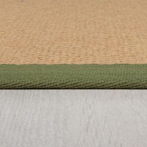 Tapis de couloir en jute à bordures, marron et vert 60x230c…