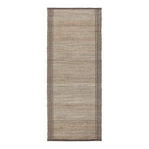 Tapis de couloir en jute naturelle et coton brun tissé main…