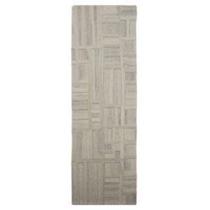 Tapis de couloir en laine beige 80x300cm
