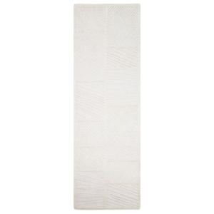 Tapis de couloir en laine blanche 80x230cm