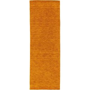 Tapis de couloir en laine jaune 70x200