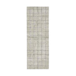 Tapis de couloir en laine lavable motif mosaïque grès - 80…