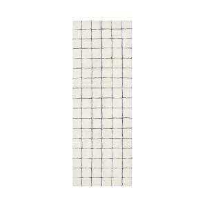 Tapis de couloir en laine lavable motif mosaïque naturel -…