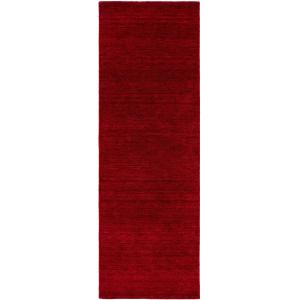 Tapis de couloir en laine rouge 70x200