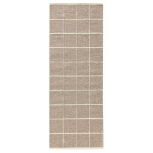 Tapis de couloir en laine taupe 70x200
