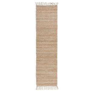 Tapis de couloir entrée en jute Chenille Naturel 60 x 230
