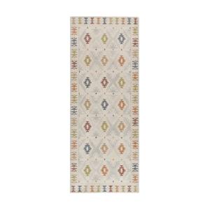 Tapis de couloir ethnique multicolore / beige 80x200 cm