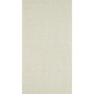 Tapis de couloir motif arc en relief creme - 80x150