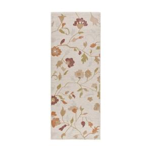 Tapis de couloir motifs floraux multicolore / beige 80x200…