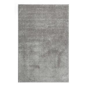 Tapis de couloir poils longs doux brillant gris clair 80x400