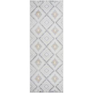 Tapis de Couloir Scandinave Bohème Gris/Beige 80x220