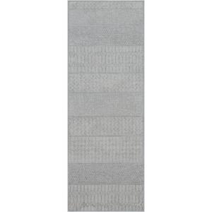 Tapis de Couloir Scandinave Bohème Gris/Ivoire 80x220
