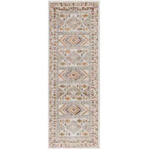Tapis de Couloir Scandinave Bohème Multicolore/Rose 80x220