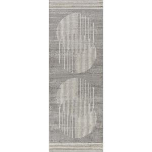 Tapis de Couloir Scandinave Moderne Gris/Beige 80x220