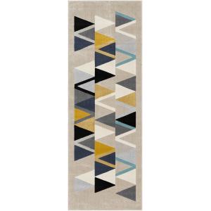 Tapis de Couloir Scandinave Moderne Multicolore/Gris 80x220