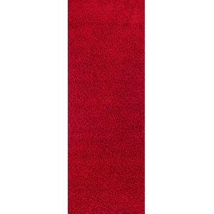 Tapis de Couloir Shaggy Moderne Rouge 80x220