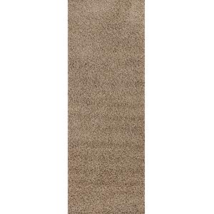 Tapis de Couloir Shaggy Uni Beige Foncé 80x220